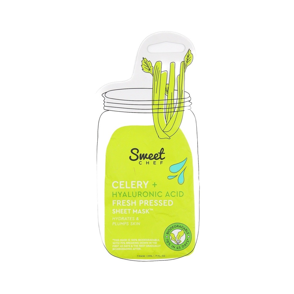 Sweet Chef - Fresh Pressed Celery + Hyaluronic Acid Sheet Mask